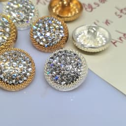 18/23/25MM Round Metal Rhinestone Buttons For Clothing DIY Sewing Accessories Wholesale Luxury Fashion Decor Button Apparel DIY