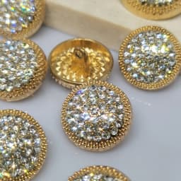 18/23/25MM Round Metal Rhinestone Buttons For Clothing DIY Sewing Accessories Wholesale Luxury Fashion Decor Button Apparel DIY