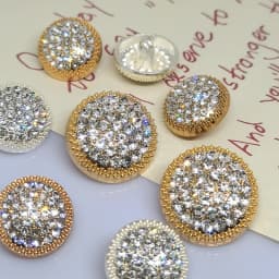 18/23/25MM Round Metal Rhinestone Buttons For Clothing DIY Sewing Accessories Wholesale Luxury Fashion Decor Button Apparel DIY