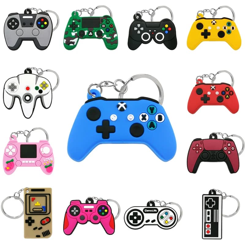 2025 New Style Game Machine Keychain & Keyring Cute Gamepad Joystick Key Chain Keychains Bag Car Hanging Fit Men Boy Wholesale