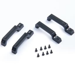 AXSPEED ABS Plastic Black Car Door Hinges & Door Handles & Engine Cover Hinge for TRX-4 TRX4 Defender 1/10 RC Crawler Car Parts