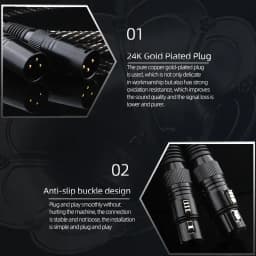 YYAUDIO Hifi XLR Cable Audio Cable Xlr Cable Male To Female Wire Signal Line Cables Core Pure Copper For Microphone Mixer