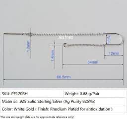 Solid 925 Sterling Silver earring wires with open Loop, earring wires for jewelry making hypoallergenic