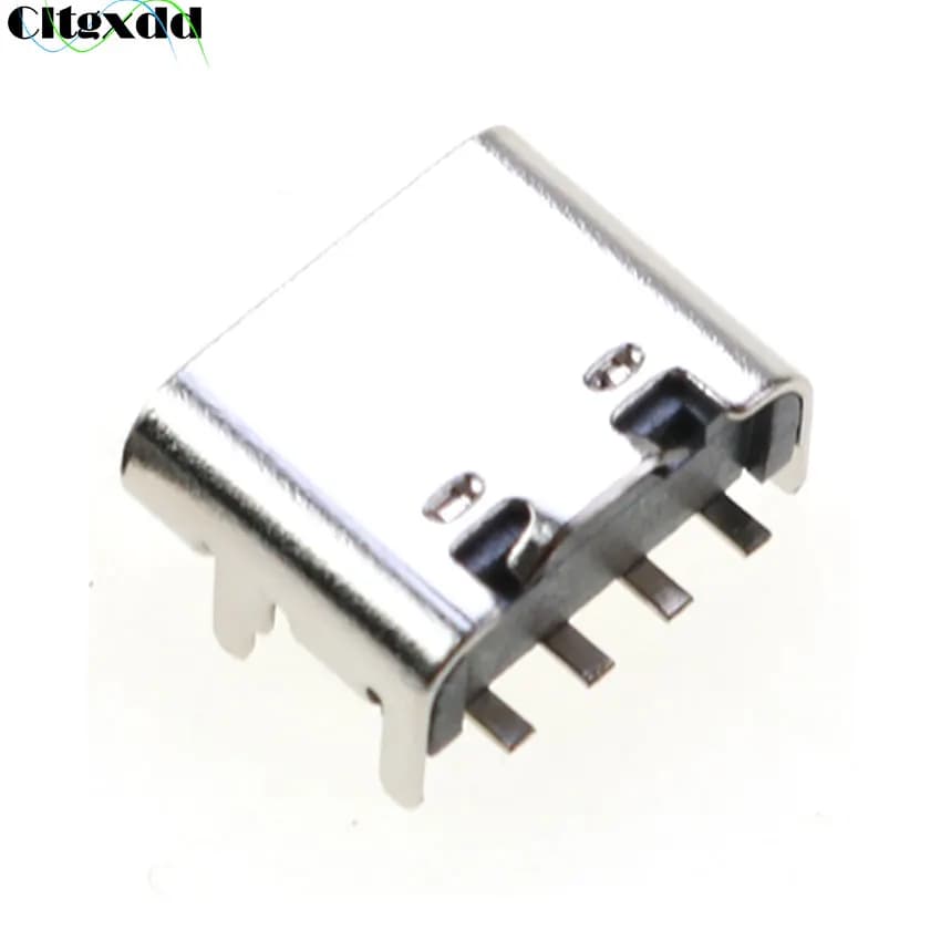 Cltgxdd 5~50pcs Type C 4Pin USB SMT Socket Connector USB 3.1 Type-C Female SMD DIP For PCB Design DIY High Current Charging Port