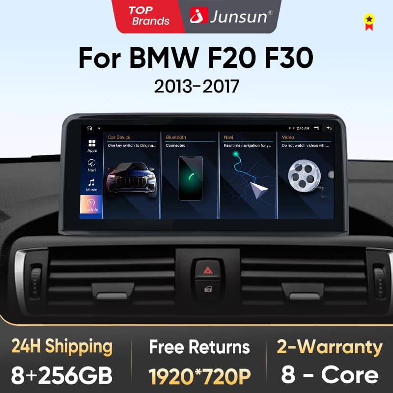 Junsun Wireless CarPlay Andorid Auto Car Radio Multimedia For BMW 1 2 3 4 Series F20 F21 F22 F30 F31 F32 F33 F34 F36 M4 F82