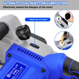 16 Inch Cordless Electric Chainsaw with 2 Battery and Charger,Brushless Handheld Powered Chainsaw for Wood Cutting Tree Pruning
