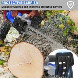 16 Inch Cordless Electric Chainsaw with 2 Battery and Charger,Brushless Handheld Powered Chainsaw for Wood Cutting Tree Pruning