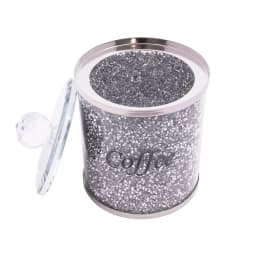 3 pcs Glass Canisters Coffee Sugar Tea Container Crushed Cereal Flour and Canning Diamond Inlay Storage Jar