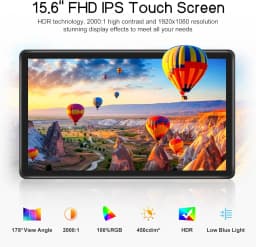 UPERFECT 15.6 Portable Monitors 1080P Touch Screen Gaming Displays 60Hz IPS Monitors For PS5/4/3 Switch Laptop PC Mac Xbox