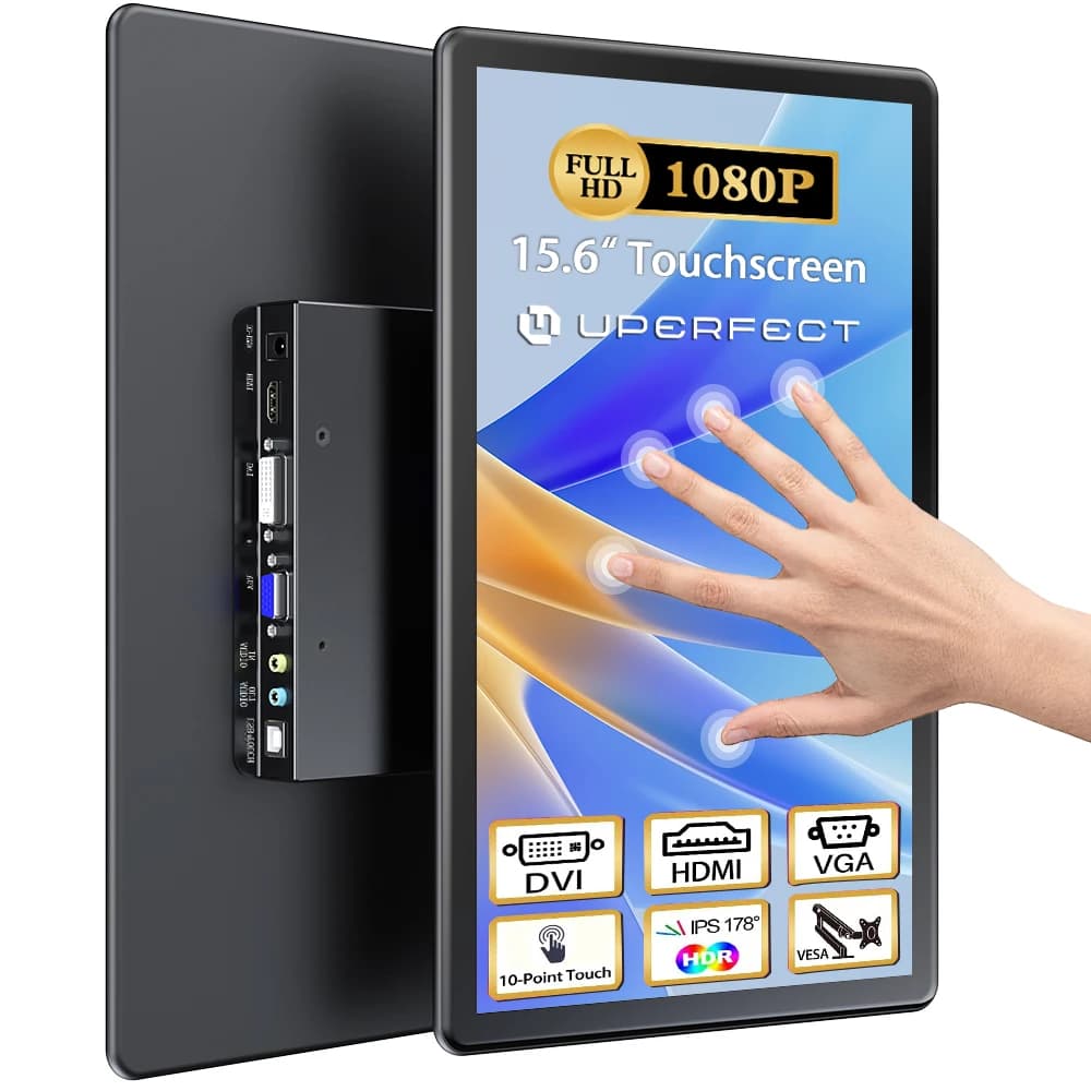 UPERFECT 15.6 Portable Monitors 1080P Touch Screen Gaming Displays 60Hz IPS Monitors For PS5/4/3 Switch Laptop PC Mac Xbox