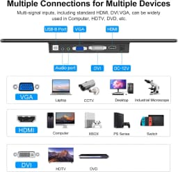 UPERFECT 15.6 Portable Monitors 1080P Touch Screen Gaming Displays 60Hz IPS Monitors For PS5/4/3 Switch Laptop PC Mac Xbox