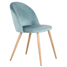 Set Of 4 / 6 Dining Chairs With Soft Velvet And Metal Feet Suitable for Kitchen Dining Room Living Room Lounge(Pink/Green/Blue))