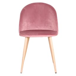 Set Of 4 / 6 Dining Chairs With Soft Velvet And Metal Feet Suitable for Kitchen Dining Room Living Room Lounge(Pink/Green/Blue))