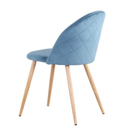 Set Of 4 / 6 Dining Chairs With Soft Velvet And Metal Feet Suitable for Kitchen Dining Room Living Room Lounge(Pink/Green/Blue))