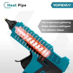 YOFIDRA 260° Hot Glue Gun 100W High Temperature Electric Mini Glue Guns Thermo Repair Power Tool For Makita 18-21V Battery Pin