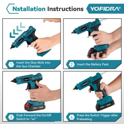 YOFIDRA 260° Hot Glue Gun 100W High Temperature Electric Mini Glue Guns Thermo Repair Power Tool For Makita 18-21V Battery Pin