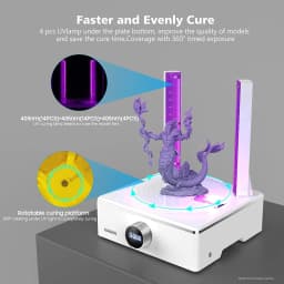 ELEGOO MERCURY XS BUNDLE Wash and Cure Machine for Large Resin 3D Prints, Compatible with SATURN and MARS Series 3D Printer