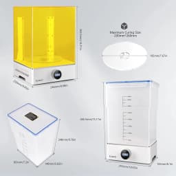 ELEGOO MERCURY XS BUNDLE Wash and Cure Machine for Large Resin 3D Prints, Compatible with SATURN and MARS Series 3D Printer