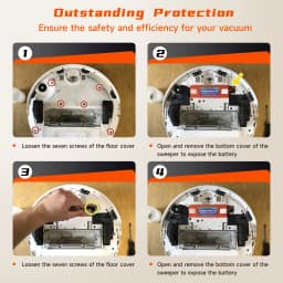 14.4V 6700mAh Robotic Vacuum Cleaner Replacement Battery For Xiaomi Roborock S55 S60 S65 S50 S51 S5 MAX S6 Parts BRR-2P4S-5200S
