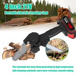 21V 25mm Brushless Electric Pruning Shear and 88VF Cordless 4inch Brushed Cahinsaw Set Woodworking Cutting Garden Trimming Tools