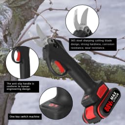 21V 25mm Brushless Electric Pruning Shear and 88VF Cordless 4inch Brushed Cahinsaw Set Woodworking Cutting Garden Trimming Tools