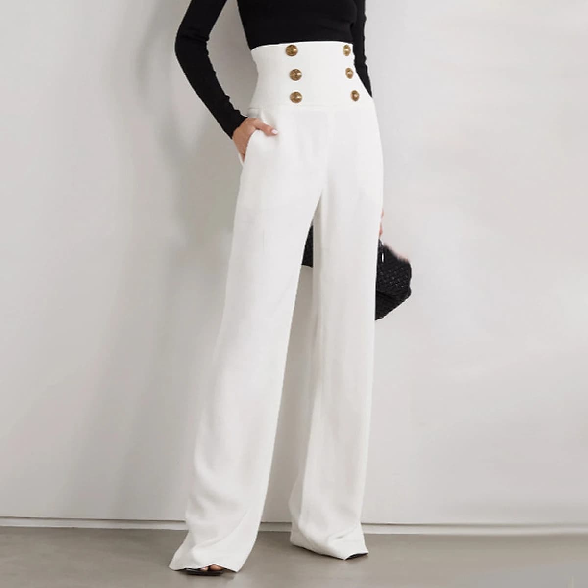 Spot 2024 New Wide-leg Pants Temperament Commuter High Waist Flared Pants Drapy Long Casual Pants Women's Pants