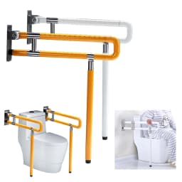 Folding Stainless Steel Toilet Safety Handrail Wall Mounted Luminous Bathroom Handrail