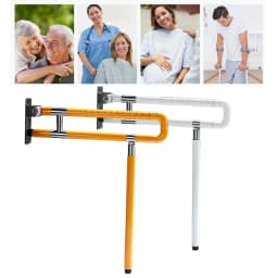 Folding Stainless Steel Toilet Safety Handrail Wall Mounted Luminous Bathroom Handrail
