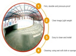 Convex Road Mirror,30/45/60cm Convex Mirror Unbreakable Road Traffic Safety Mirror,130 Degree Wide Angle Blind Spot Mirror