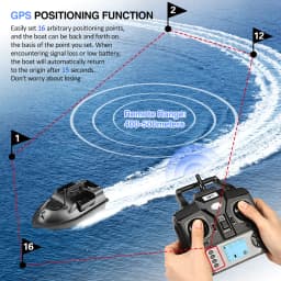 Intelligent Remote Control RC Boat Bait Positioning Point GPS Fixed Speed Cruising 5200mAh/12000mAh with Automatic Return