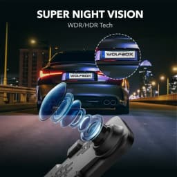 WOLFBOX G840S 12"IPS Dash Camera 4K Rearview Dash Cam GPS Video Recorder Night Vision HD Dual Cameras Car Dvr Parking Monitor