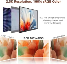 UPERFECT 2K 144Hz Portable Monitor 17.3 Inch 400Nits 2560x1440P IPS Screen For Gaming Travel Laptop PC PS4/5 Switch HDR Display