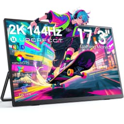 UPERFECT 2K 144Hz Portable Monitor 17.3 Inch 400Nits 2560x1440P IPS Screen For Gaming Travel Laptop PC PS4/5 Switch HDR Display