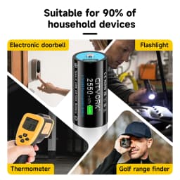 CITYORK CR123A Battery 2550mWh 3.7V Rechargeable Li-ion 16340 Batteries 16350 RCR123 Batter For LED Flashlight +USB Type-c Cable