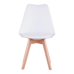 Set of 4 / 6 Mid-Century Dining Chairs Modern Style Plastic DAW Shell Dining Arm Chair Lounge Chair with Wooden Legs for Kitchen