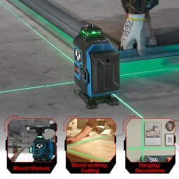 ONEVAN 360° Self-Leveling 16 Lines 4D Laser Level Green Line Horizontal & Vertical Powerful Laser Level Green Beam Laser Level