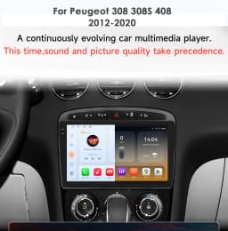 Snapdragon 6115 Carplay Android 14 Auto radio for Peugeot 308 308SW 2007-2015 408 Autoradio GPS 360 Camera multimedia 2din RDS