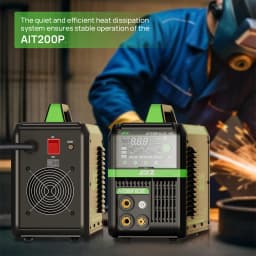 AIXZ 220V 200A 5 in 1 AC/DC TIG Aluminum Welding Machine ARC MMA/Pulse HF TIG Multi-process Welder 2T/4T Spot Hot Start Arc Force Anti-Stick VRD IGBT Inverter Welders AIT200P