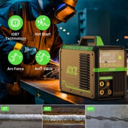 AIXZ 220V 200A 5 in 1 AC/DC TIG Aluminum Welding Machine ARC MMA/Pulse HF TIG Multi-process Welder 2T/4T Spot Hot Start Arc Force Anti-Stick VRD IGBT Inverter Welders AIT200P
