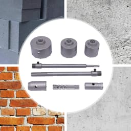 9 Pcs SDS PLUS Hole Core Drill Bit Cutter Set for Concrete Cement Brick Wall 30-100mm