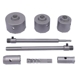 9 Pcs SDS PLUS Hole Core Drill Bit Cutter Set for Concrete Cement Brick Wall 30-100mm