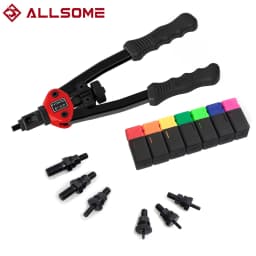 ALLSOME BT-605 Riveter Nut Guns Auto rivet tool 12" Riveter Nut tool Hand Insert Rivet Nut Tool Manual Mandrels M3 M4 M5 M6 M8