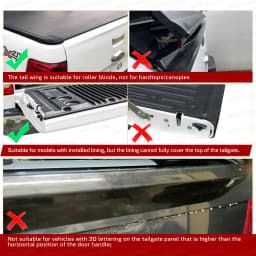 ABS Rear Spoiler Tailgate Cover Trim for Ford Ranger 2012-2022 Wildtrak Limited XLT XLS Raptor Rear Bed Protector Car Styling