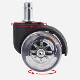 5 Desk Chair Wheels Office Chair Caster Diameter 50mm Hard Floor Caster Double Wheel Design Swivel Chair Wheels for Office Desk