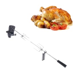 Electric BBQ Grill Rotisserie Kit Automatic Roasting Rod Outdoor Camping Barbecue Grilling Rotisserie Kit