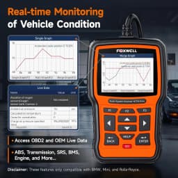 FOXWELL NT510 Elite OBD2 Scanner For BMW All System Code Reader ABS SRS DPF TPMS Active Test OBD2 Diagnostic Scanner Tools