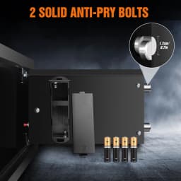 DayPlus Digital Safe Box Large Capacity Safety Electronic Security Steel Money Cash Home Office,Keypad&2 Override Keys&4 Bolt