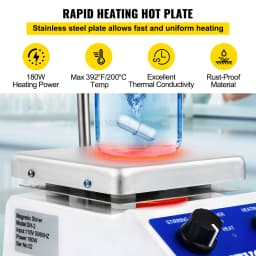 SucceBuy 1000ML Electric Magnetic Stirrer Hot Plate Vortex Mixer Shaker With Stir Bar Medical Bioloicgal Chemical Laboratory