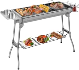 Charcoal Grills Stainless Steel Grill BBQ Tools Sets Cooking Utensils Kit For Picnic Camping Party