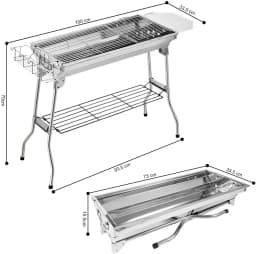 Charcoal Grills Stainless Steel Grill BBQ Tools Sets Cooking Utensils Kit For Picnic Camping Party
